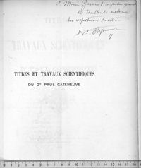 0001 - Page sans numérotation - [Page de faux-titre ; dédicace manuscrite]
