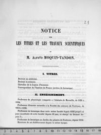 0001 - Page 1 - I. Titres / II. Enseignement