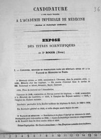 0001 - Page 1 - I. Concours, services et nominations dans les hôpitaux civils et à la Faculté de médecine de Paris. 1. Hôpitaux civils / 2. Faculté de médecine