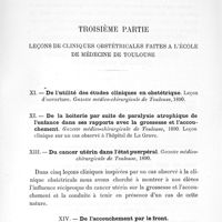 0015 - Page 15 - Exposé analytique des travaux. Troisième partie. Leçons de cliniques obstétricales faites à l'école de médecine de Toulouse