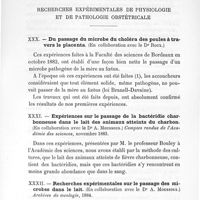 0019 - Page 19 - Exposé analytique des travaux. Cinquième partie. Recherches expérimentales de physiologie et de pathologie obstétricale