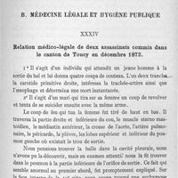 0025 - Page 25 - Travaux du Dr L. Roché. B. Médecine légale et hygiène publique