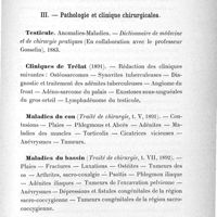 0039 - Page 39 - III. Analyse des principaux travaux. III. Pathologie et clinique chirurgicales