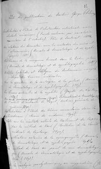 0001 - Page sans numérotation - Liste des publications du Docteur Georges Thibierge