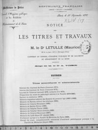 0001 - Page 1 - Titres. Titres scientifiques et administratifs