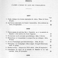 0005 - Page 5 - Index d'après l'ordre de date des publications