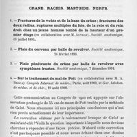 0033 - Page 33 - Travaux scientifiques. Crâne. Rachis. Mastoïde. Nerfs