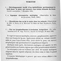 0060 - Page 60 - Travaux scientifiques. Tumeurs