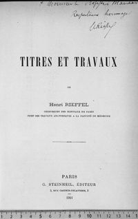 0001 - Page sans numérotation - [Page de titre ; dédicace manuscrite]