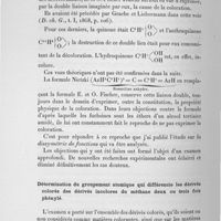 0042 - Page 42 - Recherches sur les fuchsines. Quatrième partie. Relations entre la constitution chimique et la coloration / Détermination du groupement atomique qui différencie les dérivés colorés des dérivés incolores du méthane deux ou trois fois phénylé