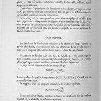 0044 - Page 44 - Recherches sur les fuchsines. Quatrième partie. Détermination du groupement atomique qui différencie les dérivés colorés des dérivés incolores du méthane deux ou trois fois phénylé / Cas douteux