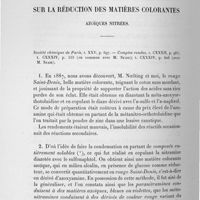 0048 - Page 48 - Sur la réduction des matières colorantes. Azoïques nitrées