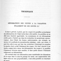 0015 - Page 15 - Technique. Déformations des coupes à la paraffine étalement de ces coupes