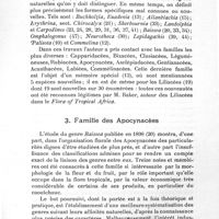 0015 - Page 15 - Publications. I. Exposé méthodique. 2. Flore de l'Afrique tropicale / 3. Famille des apocynacées