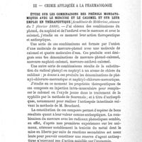 0018 - Page 20 - Travaux scientifiques. III. Chimie appliquée à la pharmacologie