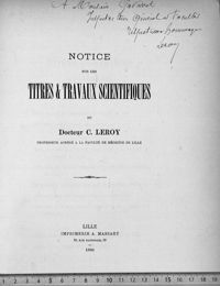 0001 - Page sans numérotation - [Page de titre ; dédicace manuscrite]