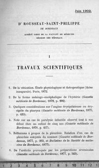 0001 - Page sans numérotation - I. Travaux scientifique