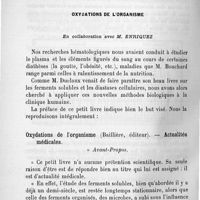 0018 - Page 18 - Travaux. I. Pathologie expérimentale ; pathologie générale ; clinique. II. Oxydations de l'organisme ; en collaboration avec M. Enriquez