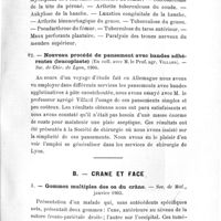 0029 - Page 31 - Travaux scientifiques. B. Exposé méthodique. II. Chirurgie générale - Tête - Cou - Thorax. A. Chirurgie générale / B. Crâne et face