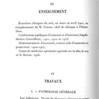 0004 - Page 4 - III. Enseignement / IV. Travaux