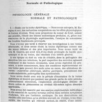 0003 - Page 3 - Travaux de physiologie normale et pathologique. Physiologie générale normale et pathologique. I. Etudes sur la toxine diphtérique