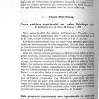 0006 - Page 6 - Travaux de physiologie normale et pathologique. Physiologie générale normale et pathologique. II. Rôle du chlorure de sodium. III / I. Toxine diphtérique