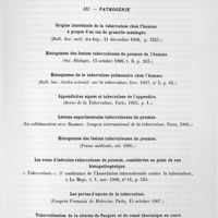 0111 - Page 101 - Anatomie pathologique générale. III. Tuberculose. III. Pathogénie