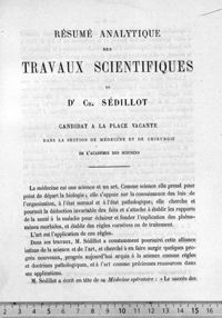 0001 - Page 1 - «La médecine est une science et un art. Comme science elle prend [...]»