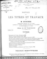 0001 - Page 1 - Titres / Travaux scientifiques