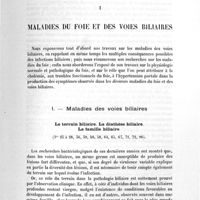 0015 - Page 13 - Exposé analytique. Première partie (1898-1906). I. Maladies du foie et des voies biliaires. I. Maladies des voies biliaires