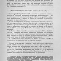 0043 - Page 43 - Travaux scientifiques. Première partie. Physiologie et chimie physiologique. IV. Digestion pancréatique des matières albuminoides. I. Rôle respectif du suc pancréatique et du suc intestinal. - Les Kinases. d. Digestion de la fibrine par les sucs pancréatiques inactifs. La kinase leucocytaire. Le suc de pilocarpine / c. Kinases microbiennes. Kinase des venins et des champignons