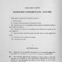 0210 - Page 210 - Travaux scientifiques. Cinquième partie. Recherches expérimentales. Anatomie / I. Bactériologie