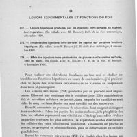 0216 - Page 216 - Travaux scientifiques. Cinquième partie. Recherches expérimentales. Anatomie. II. Lésions expérimentales et fonctions du foie