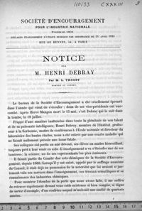 0001 - Page 1 - «Le bureau de la Société d'encouragement a été cruellement [...]»