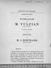 0001 - Page 1 - Discours de M. J. Bertrand...