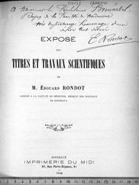 0001 - Page sans numérotation - [Page de titre ; dédicace manuscrite]