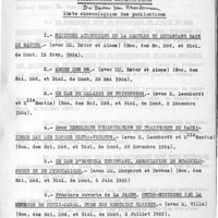 0003 - Page 1 - Publications scientifiques du Docteur Jean Chardonneau. Liste chronologique des publications