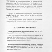 0013 - Page 15 - Analyse des publications. II. Tête, cou, thorax / III. Chirurgie abdominale