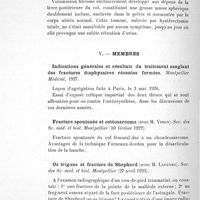 0020 - Page 22 - Analyse des publications. IV. Gynécologie / V. Membres