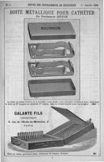 Boîte métallique pour cathéter du professeur Guyon. Galante Fils constructeurs - Revue des instrumen [...]