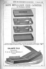 Boîte métallique pour cathéter du professeur Guyon. Galante Fils constructeurs - Revue des instrumen [...]