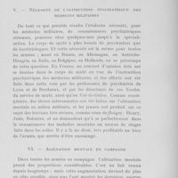 0108 - Page 107 - Séance du mardi 3 août. Deuxième rapport. L'aliénation mentale dans l'armée au point de vue clinique et médico-légal. M. le Dr Granjux... IV. Prophylaxie de l'aliénation mentale dans l'armée / V. Nécessité de l'instruction psychiatrique des médecins militaires / VI. Aliénation mentale en campagne