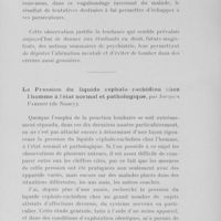 0380 - Page 379 - Séance du vendredi 6 août (après-midi) ; salle de la Mairie de Sucé. Aliéné méconnu et plusieurs fois condamné, par MM. Baruk..., et Favennec... / La pression du liquide céphalo-rachidien chez l'homme à l'état normal et pathologique, par Jacques Parisot...