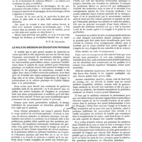 0043 - Page 29 - L'éducation physique. L'éducation physique de l'enfance dans le passé [Dr F.M. Grangée] / Le rôle du médecin en éducation physique [Dr H. Dausset]