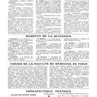 0124 - Page 108 - Cours. Clinique annexe d'oto-rhino-laryngologique / Mémento de la quinzaine / Thèses de la faculté de médecine de Paris / Thérapeutique pratique. Valeur des sucs de viande