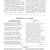 0225 - Page 195 - L'éducation physique. La méthode naturelle en éducation physique / Médecine et poésie. A un docteur poète qui excellait au bridge / Odontalgie [Dr Barbillion] / Le massage [Camuset]
