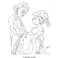 0401 - Page 349 - La médecine humoristique. Dessin original, par Gilb