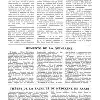 0414 - Page 362 - La vie médicale. Un beau geste / Académie de médecine de Turiu (prix Riberi de 20.000 l.) / Mariages / Nécrologie / Mémento de la quinzaine / Thèses de la faculté de médecine de Paris