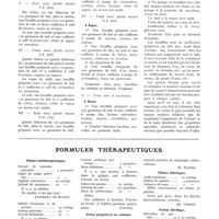 0461 - Page 403 - Diététique. Menu d'enfants à base de farines maltées / Formules thérapeutiques. Pilules antihémoptoïques [Guéneau de Mussy ; Raynaud] / Potion contre la grippe [Colvis] / Prises purgatives au calomel [H. Roger] / Pilules fébrifuges [H. Green] / Potion fébrifuge [G. Sée]