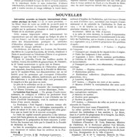 0617 - Page 543 - Nécrologie. Le Professeur Patoir / Nouvelles. Subvention accordée au Congrès international d'éducation physique de Paris (17 au 20 mars prochain) / La fondation Paul Segond / IVe Congrès international d'assainissement et de salubrité de l'habitation (Anvers)